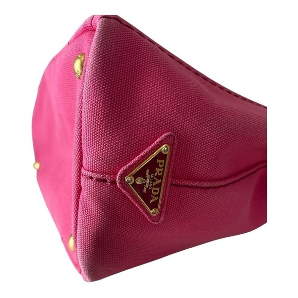 Prada Canapa pink 2 ways bag - Authentic - Picture 12 of 14